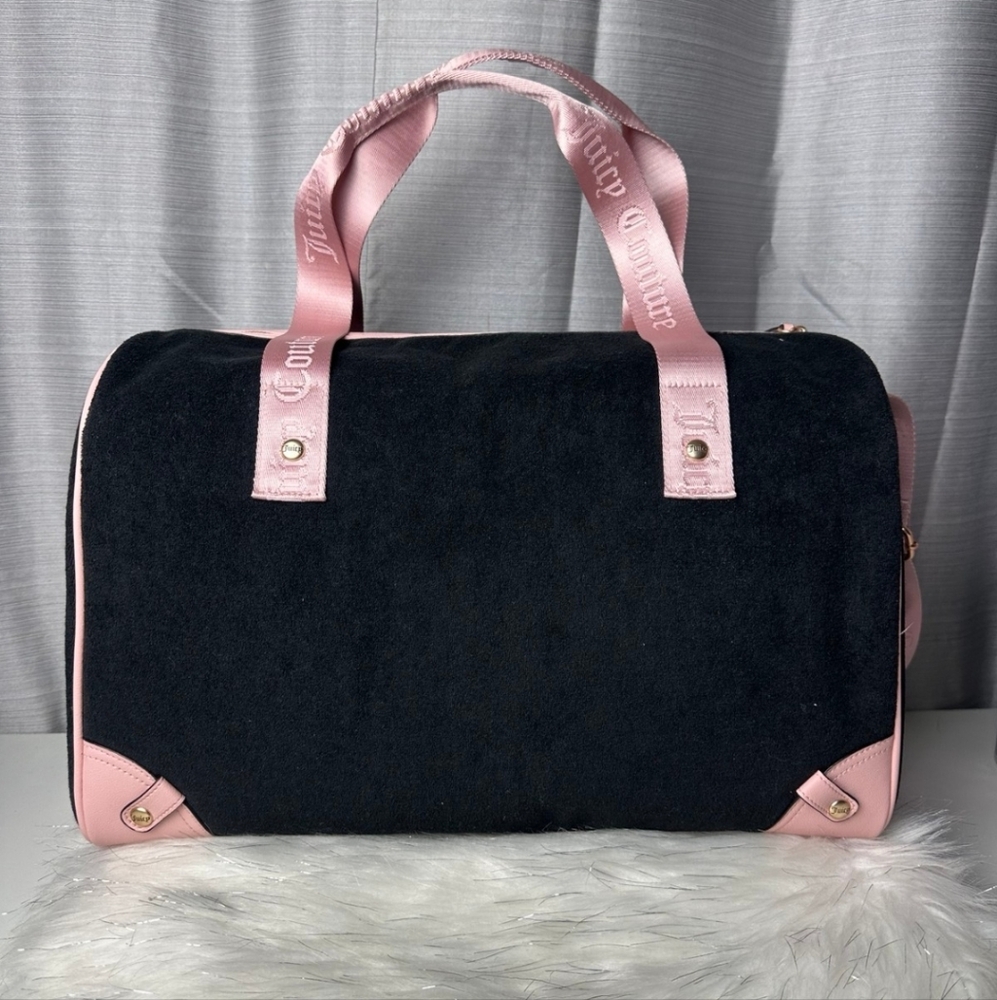 JUICY COUTURE Liquorice/pink Diamond Juicy Lovers Club Weekender Duffle Bag - Picture 3 of 9